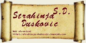 Strahinja Dušković vizit kartica